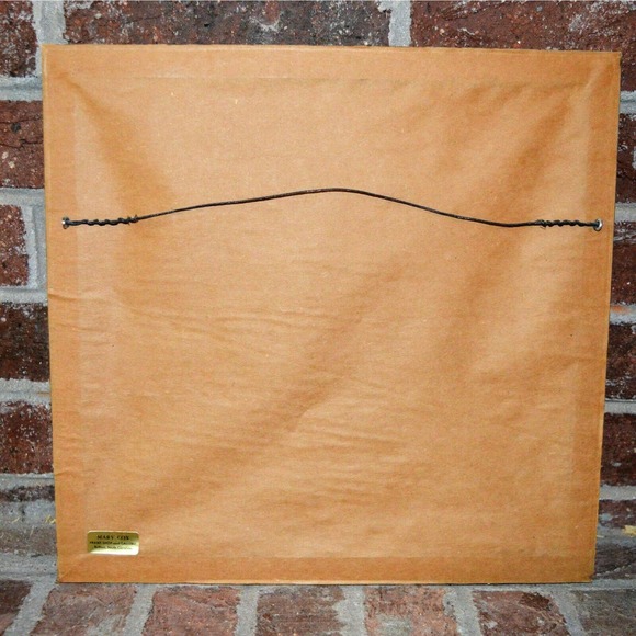 1980s Preworked Cross Stitch Mountain Lion Framed - Picture 4 of 9